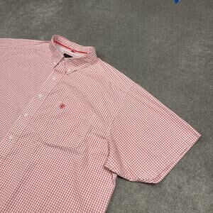 Ariat Pro Series Shirt Mens 2XL Red Plaid Short Sleeve Work Western Rodeo